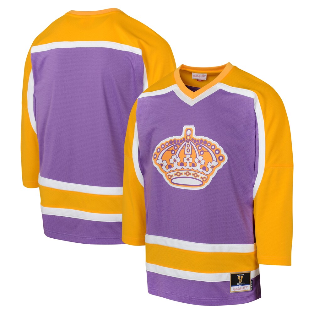 Los Angeles Kings Mitchell & Ness Youth 1980 Blue Line Player Jersey - Purple