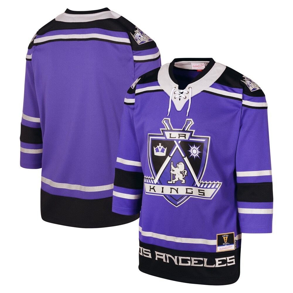 Los Angeles Kings Mitchell & Ness Youth 2002 Blue Line Player Jersey - Purple