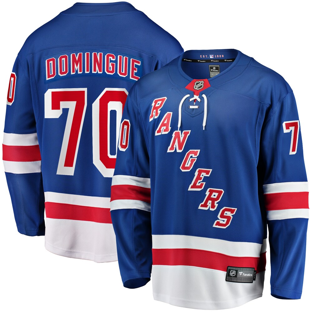 Louis Domingue New York Rangers Fanatics Branded Home Breakaway Jersey - Blue