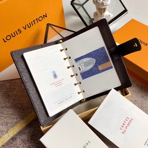 Louis Vuitton Small Ring Agenda Cover Damier Ebene R20700 Storezily