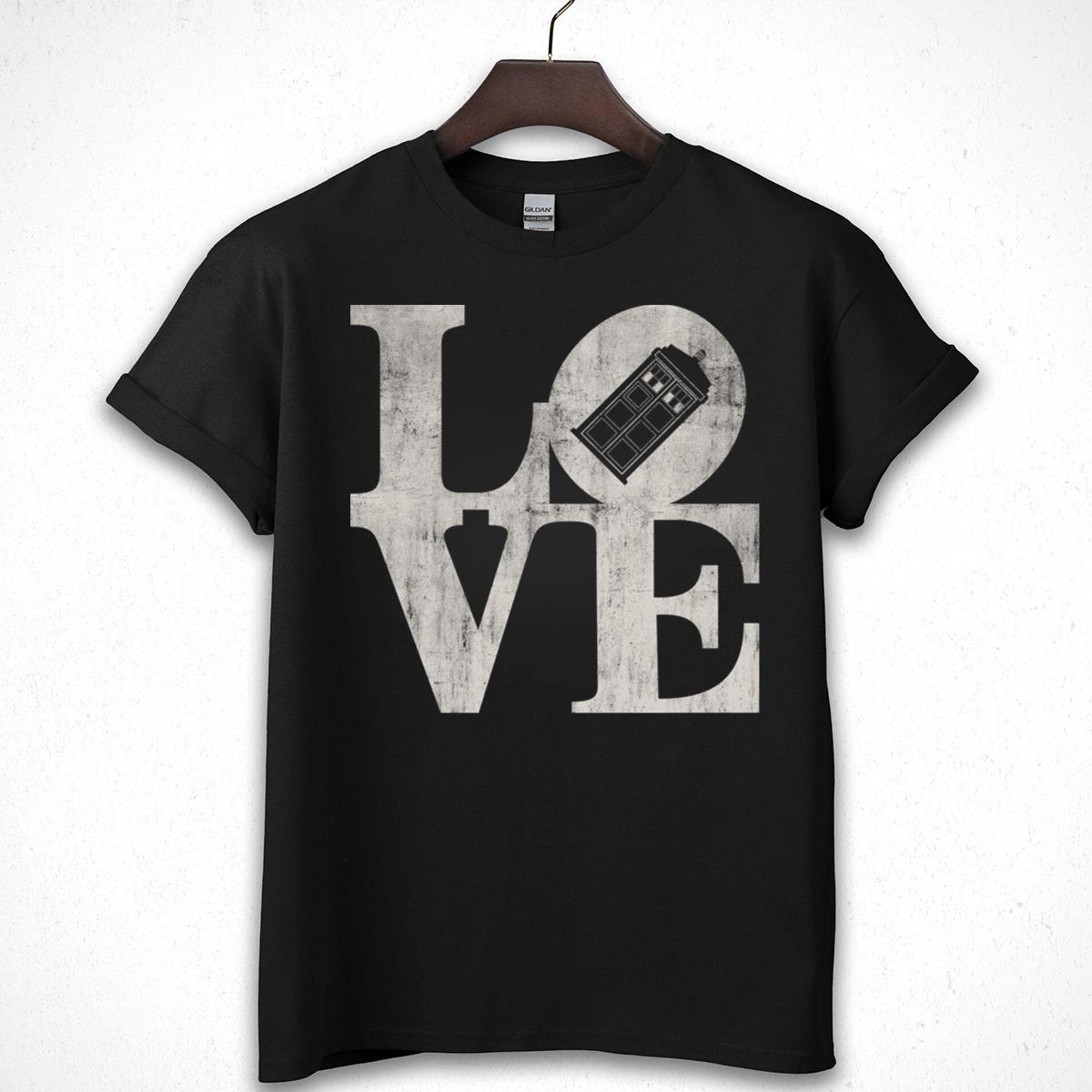 Love Police Box Graphic Tee Vintage Style T-Shirt