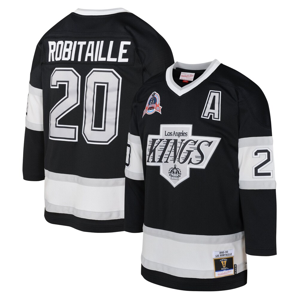 Luc Robitaille Los Angeles Kings Mitchell & Ness Youth 1992 Blue Line Player Jersey - Black