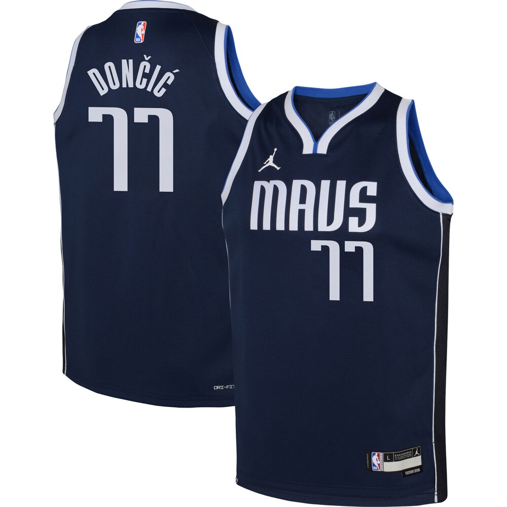 Luka Doncic Dallas Mavericks Jordan Brand Youth Swingman Jersey | Statement Edition | Navy