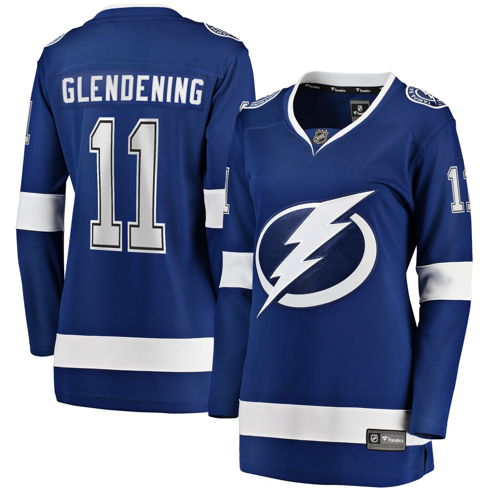 Luke Glendening Tampa Bay Lightning Fanatics Branded Women's Home Breakaway Player Jersey - Blue