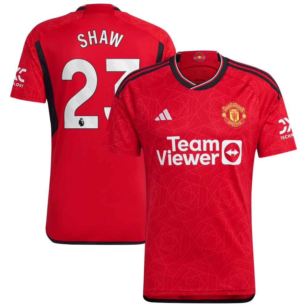 Luke Shaw Manchester United 2023/24 Home Replica Player Jersey - Red
