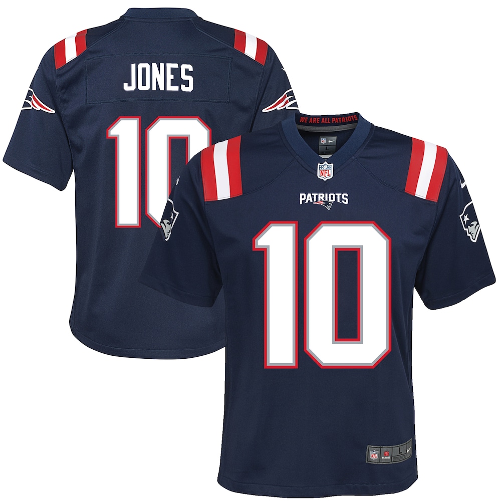 Mac Jones New England Patriots Youth Game Jersey - Navy