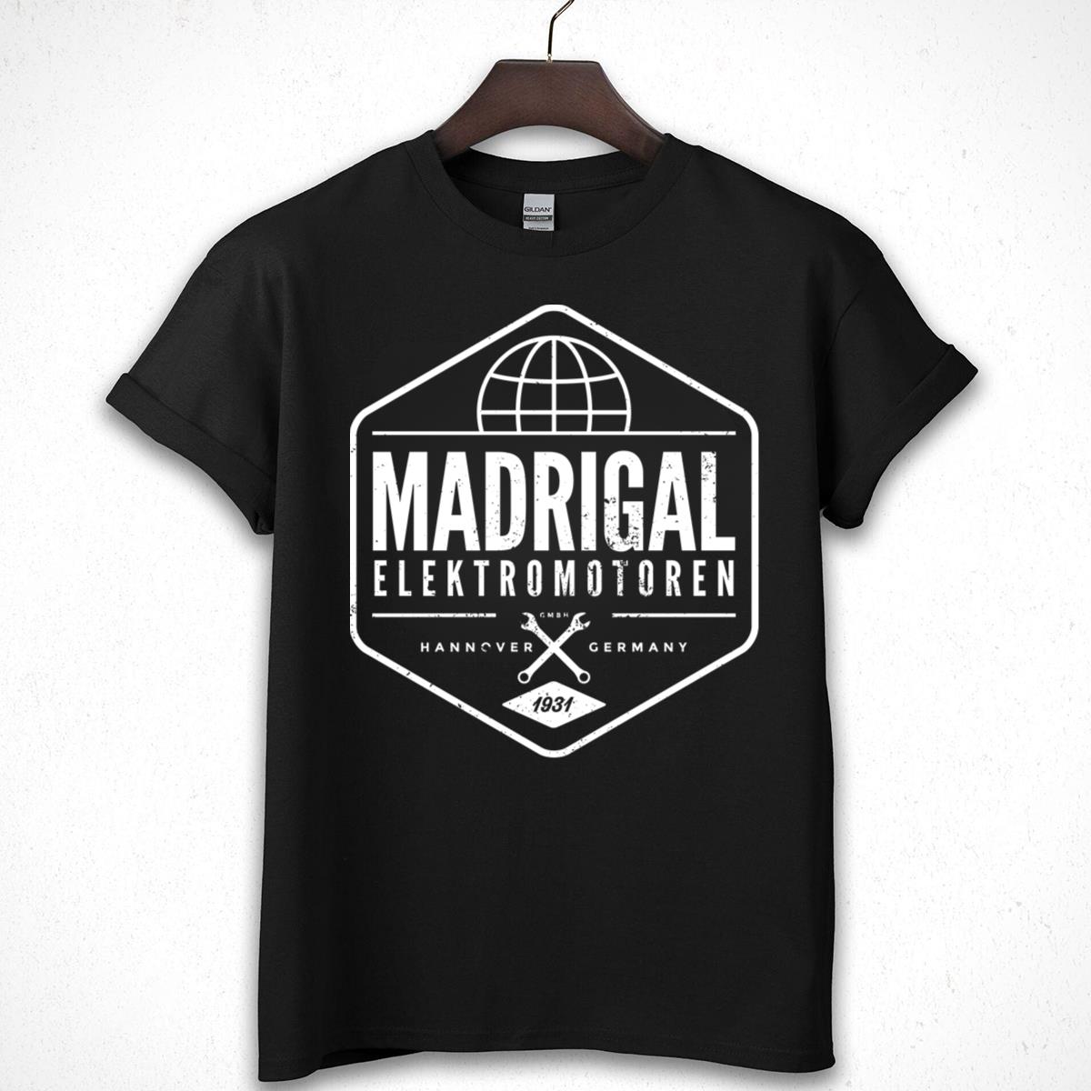 Madrigal Elektromotoren Vintage Mechanic Wrench Globe Graphic T-Shirt