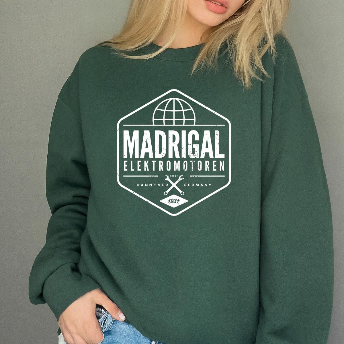 Madrigal Elektromotoren Vintage Mechanic Wrench Globe Graphic T-Shirt