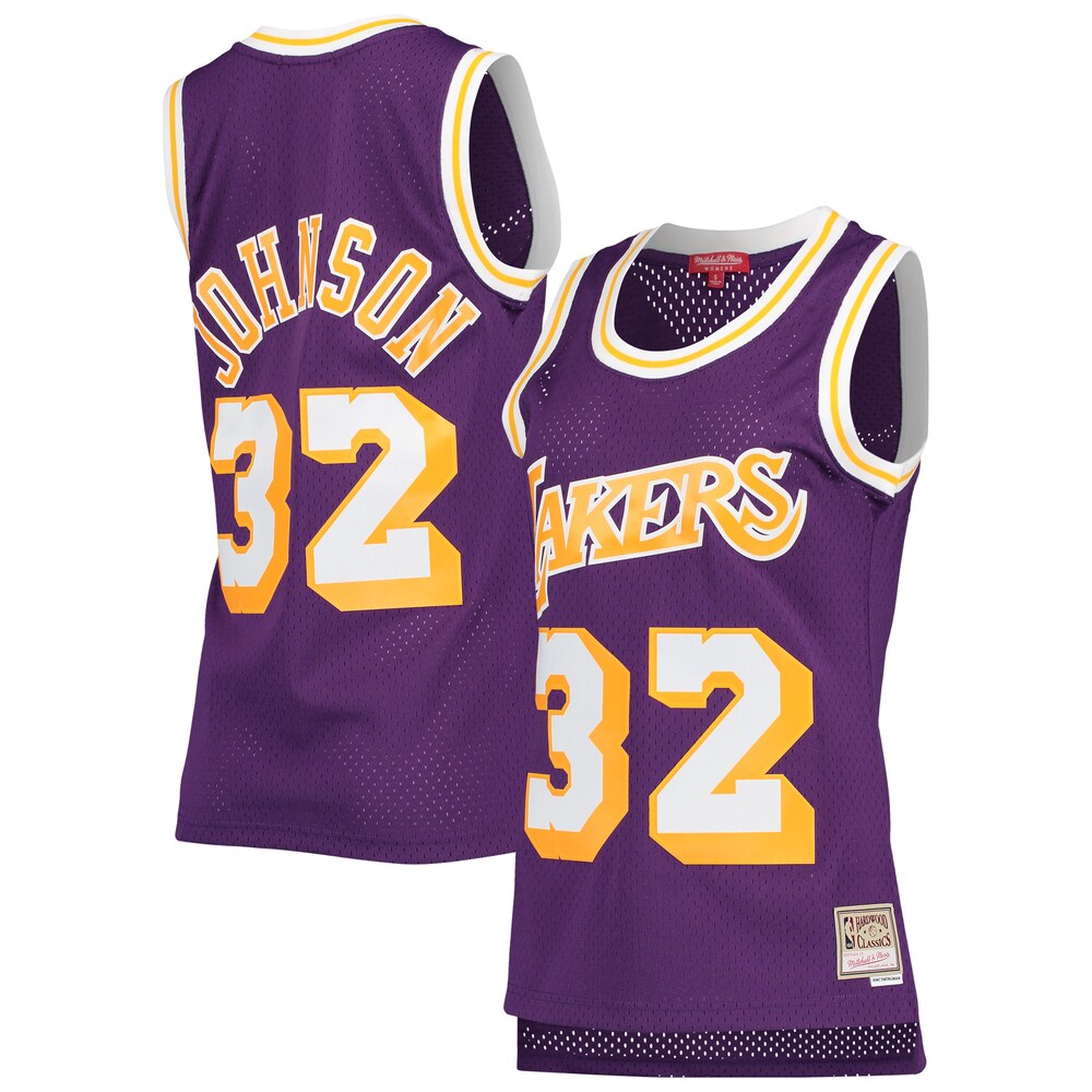 Magic Johnson Los Angeles Lakers Mitchell x Ness Women's Hardwood Classics 1984/85 Swingman Jersey | Purple