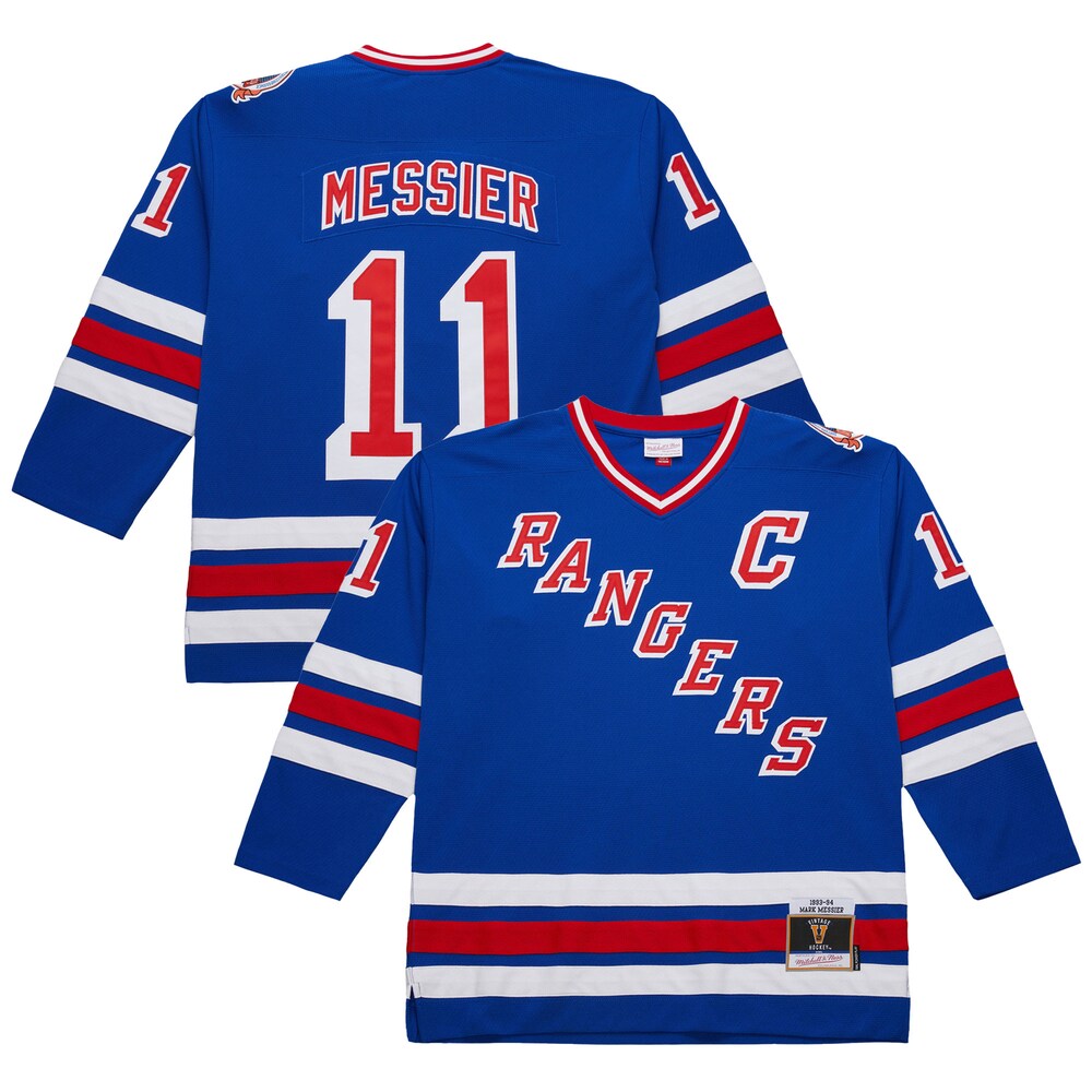 Mark Messier New York Rangers 1993-94 Power Play Jersey - Royal