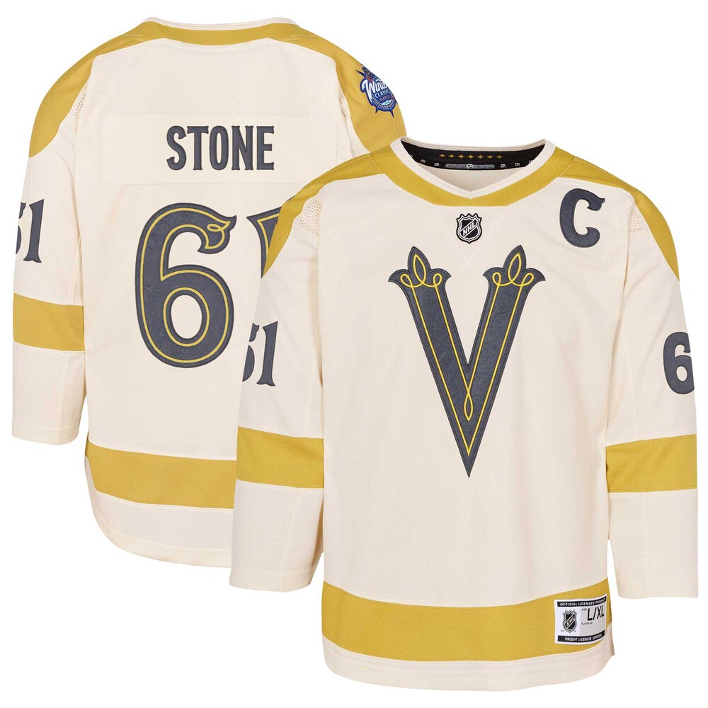 Mark Stone Vegas Golden Knights Youth 2024 NHL Winter Classic Premier Player Jersey - Cream