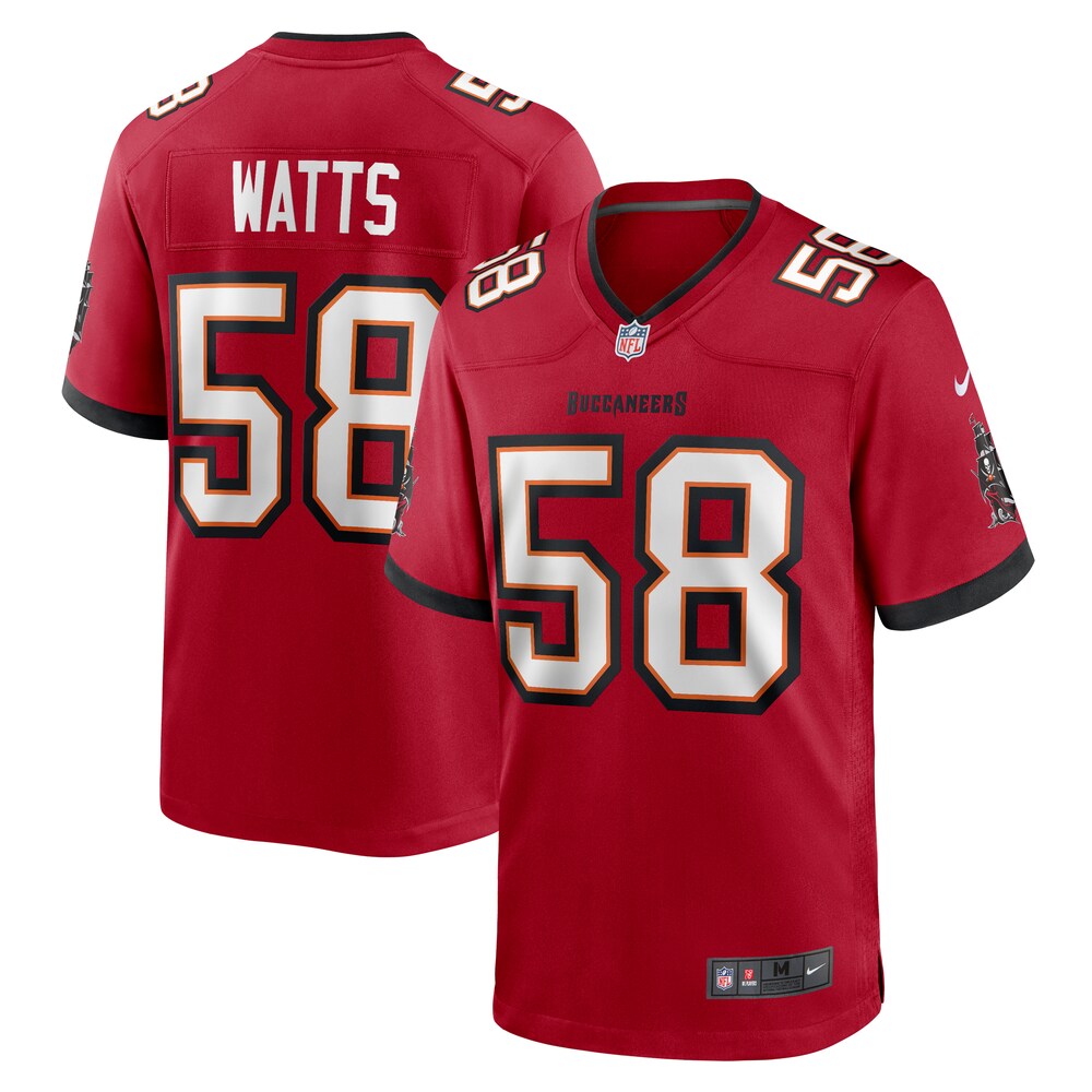 Markees Watts Tampa Bay Buccaneers Nike  Game Jersey -  Red