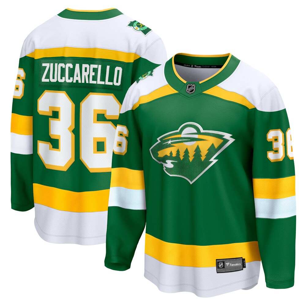 Mats Zuccarello Minnesota Wild Fanatics Branded 2023/24 Alternate Premier Breakaway Player Jersey - Green