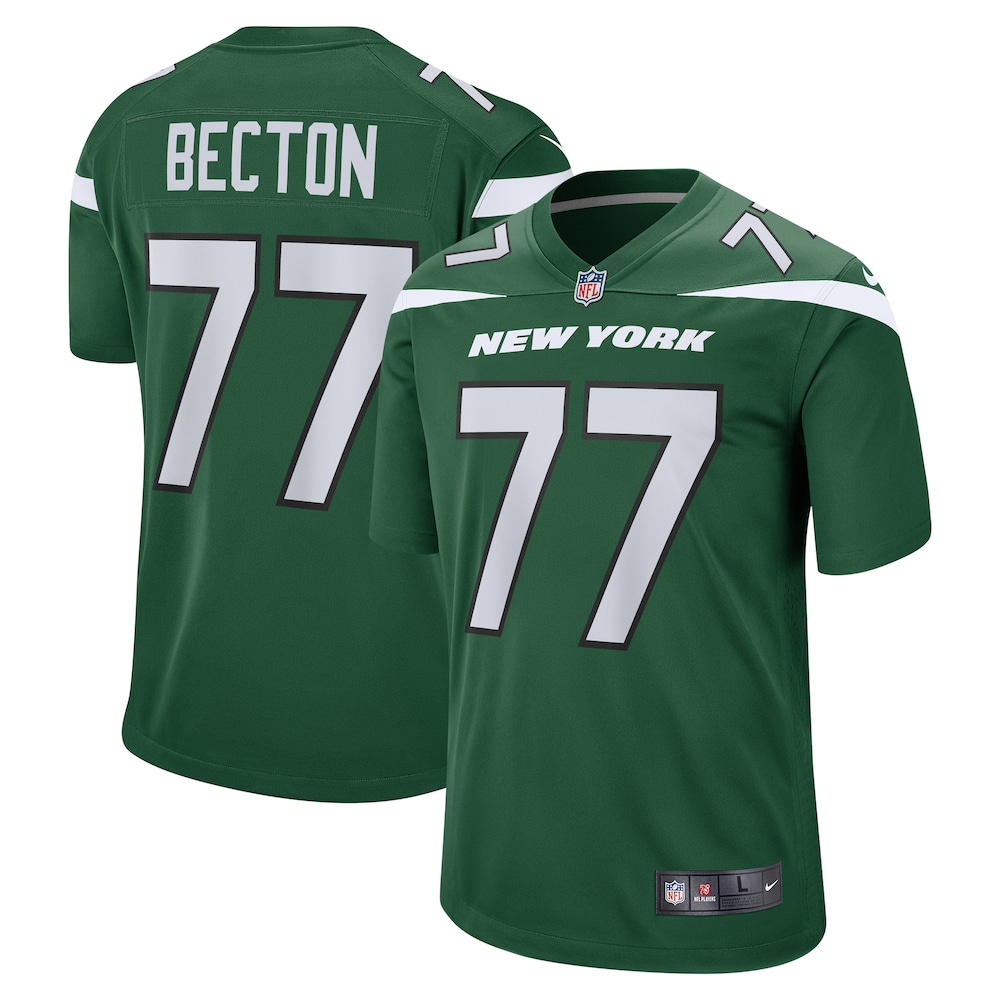 Mekhi Becton New York Jets Player Game Jersey | Gotham Green