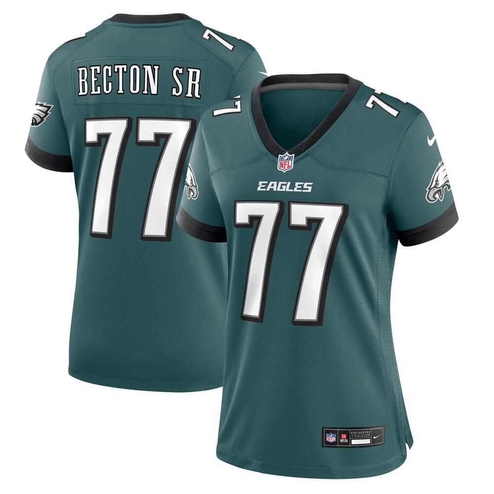 Mekhi Becton Sr. Philadelphia Eagles Women's Game Jersey | Midnight Green