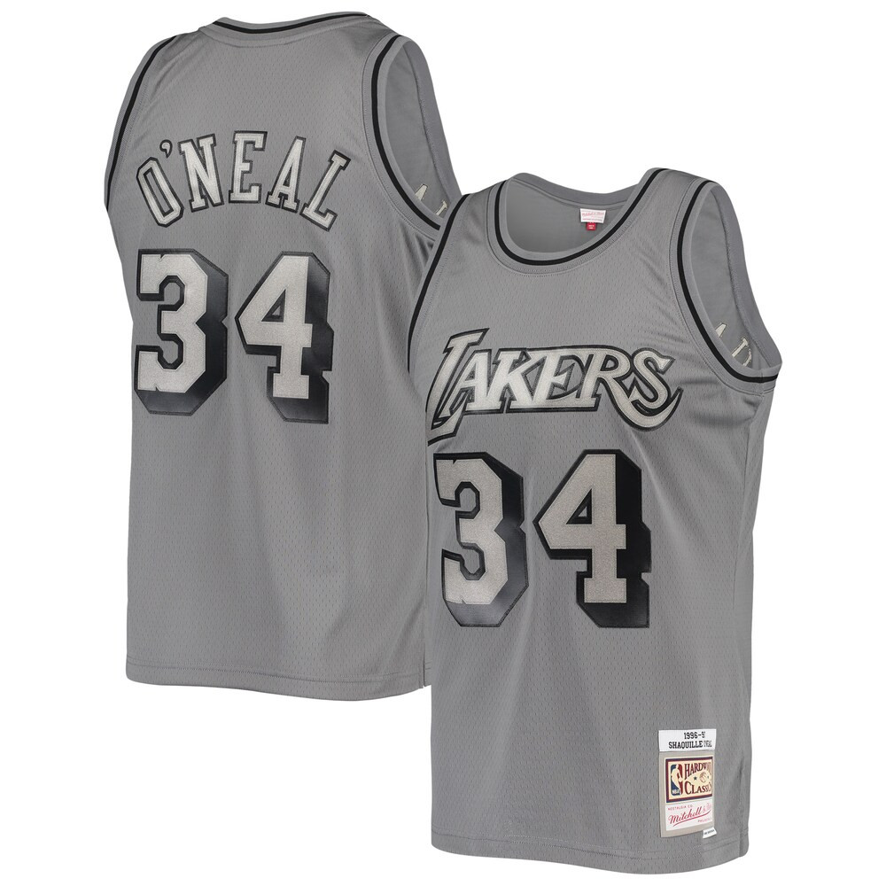 Men S Mitchell Ness Shaquille O Neal Charcoal Los Angeles Lakers