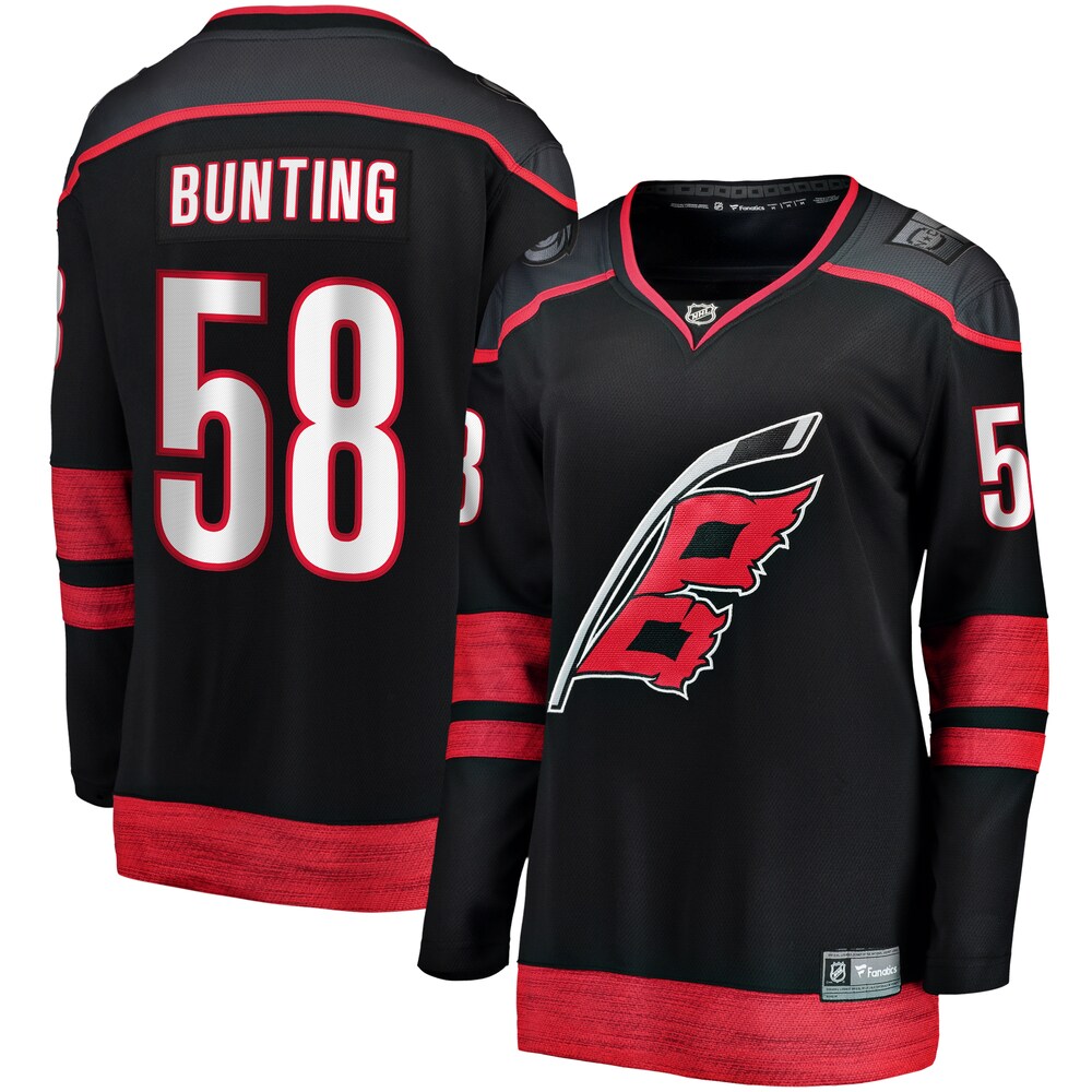 Michael Bunting Carolina Hurricanes Fanatics Branded Women's Home Breakaway Player Jersey - Black