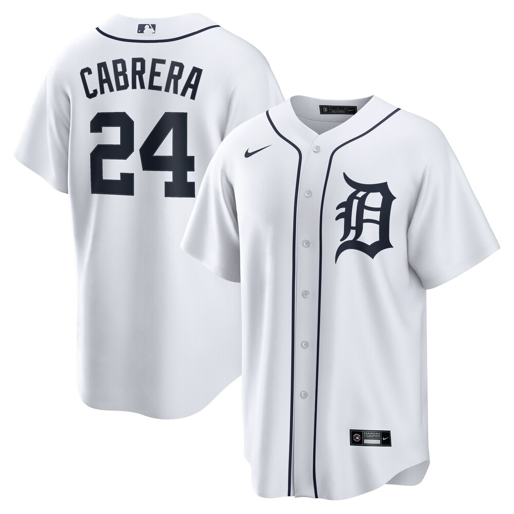 Miguel Cabrera Detroit Tigers Home Replica Player Name Jersey - White