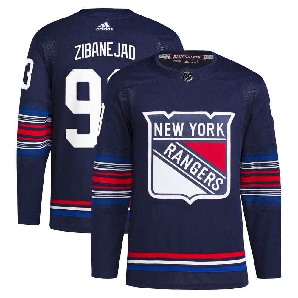 Mika Zibanejad New York Rangers adidas Alternate Primegreen Authentic Player Jersey - Navy