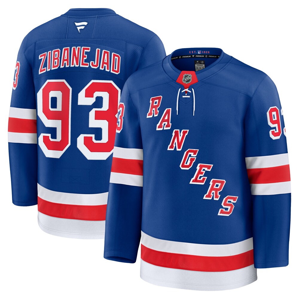 Mika Zibanejad New York Rangers Fanatics Home Premium Jersey - Blue