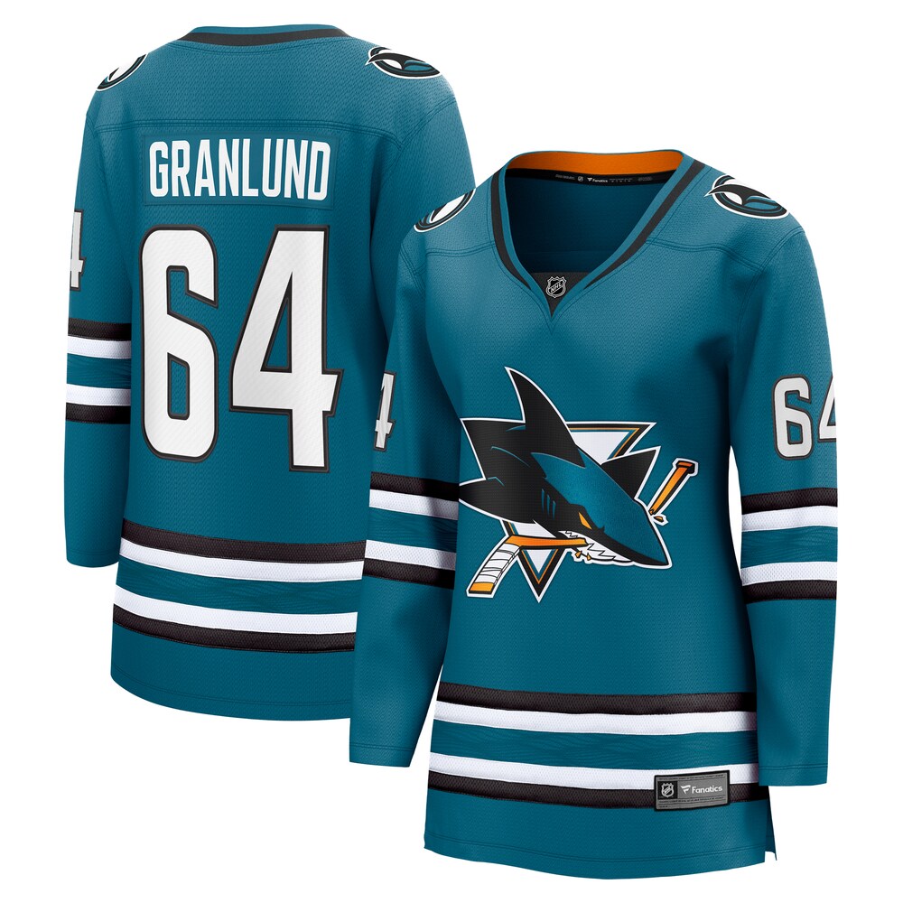 Mikael Granlund San Jose Sharks Fanatics Branded Women's Home Breakaway Player Jersey - Teal