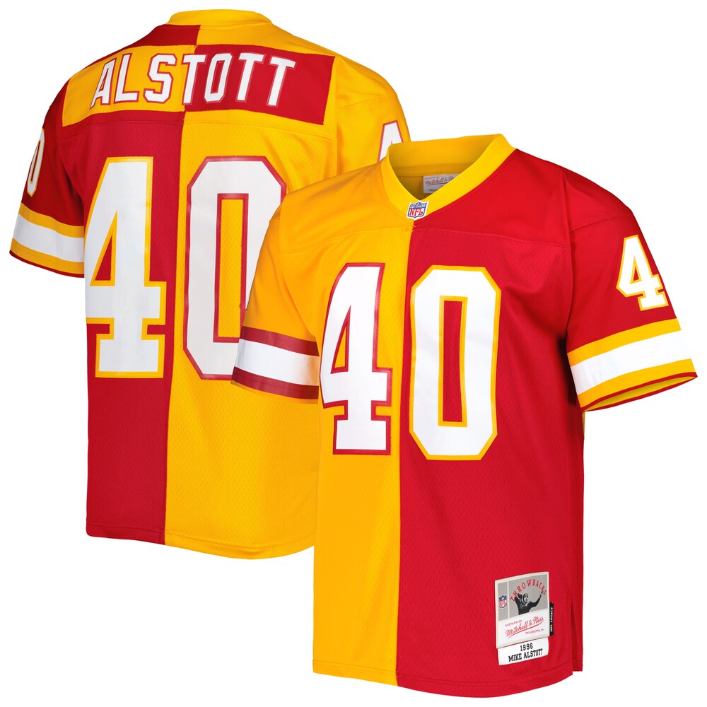 Mike Alstott Tampa Bay Buccaneers Mitchell & Ness 1996 Split Legacy Replica Jersey - Orange/Red