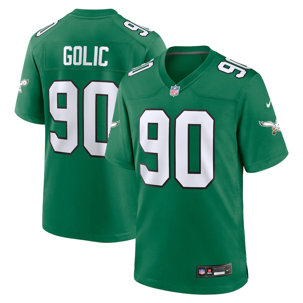 Mike Golic Philadelphia Eagles Alternate Game Jersey - Kelly Green