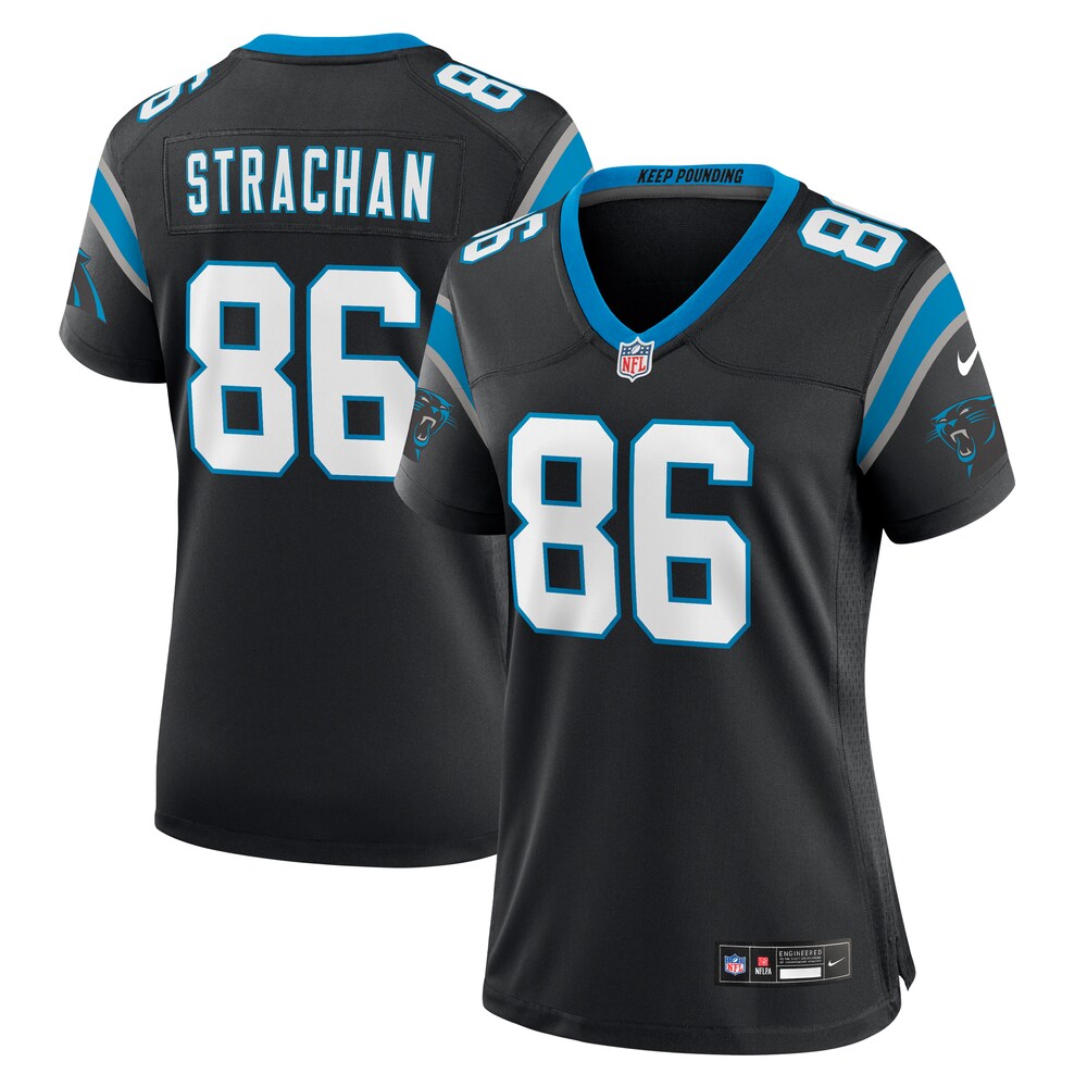 Mike Strachan Carolina Panthers Nike Women's  Game Jersey -  Black