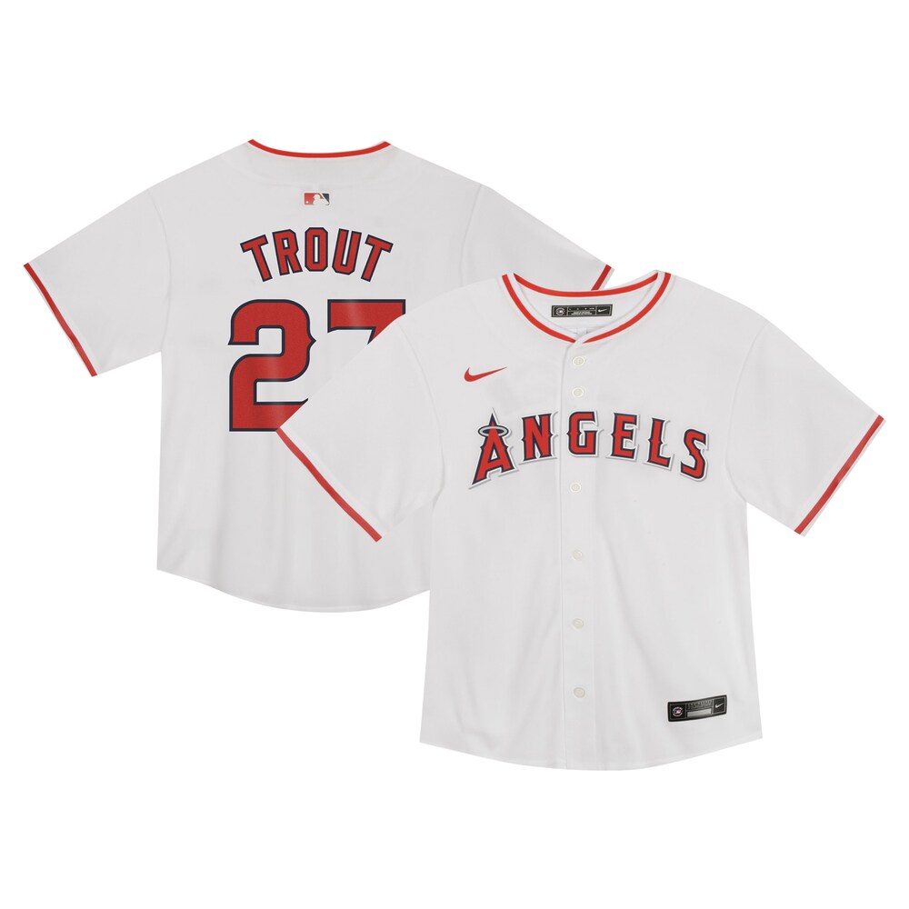 Mike Trout Los Angeles Angels Toddler  Game Jersey - White