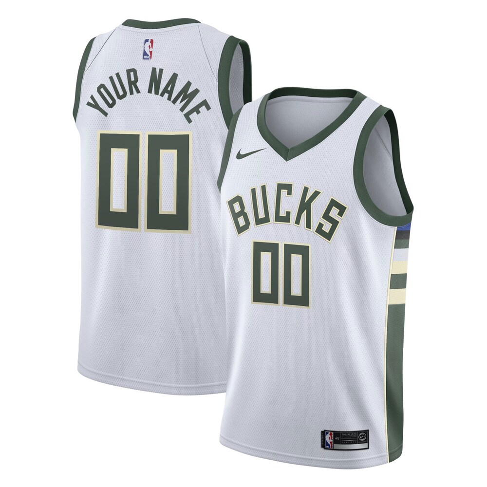 Milwaukee Bucks Swingman Custom Jersey White - Association Edition