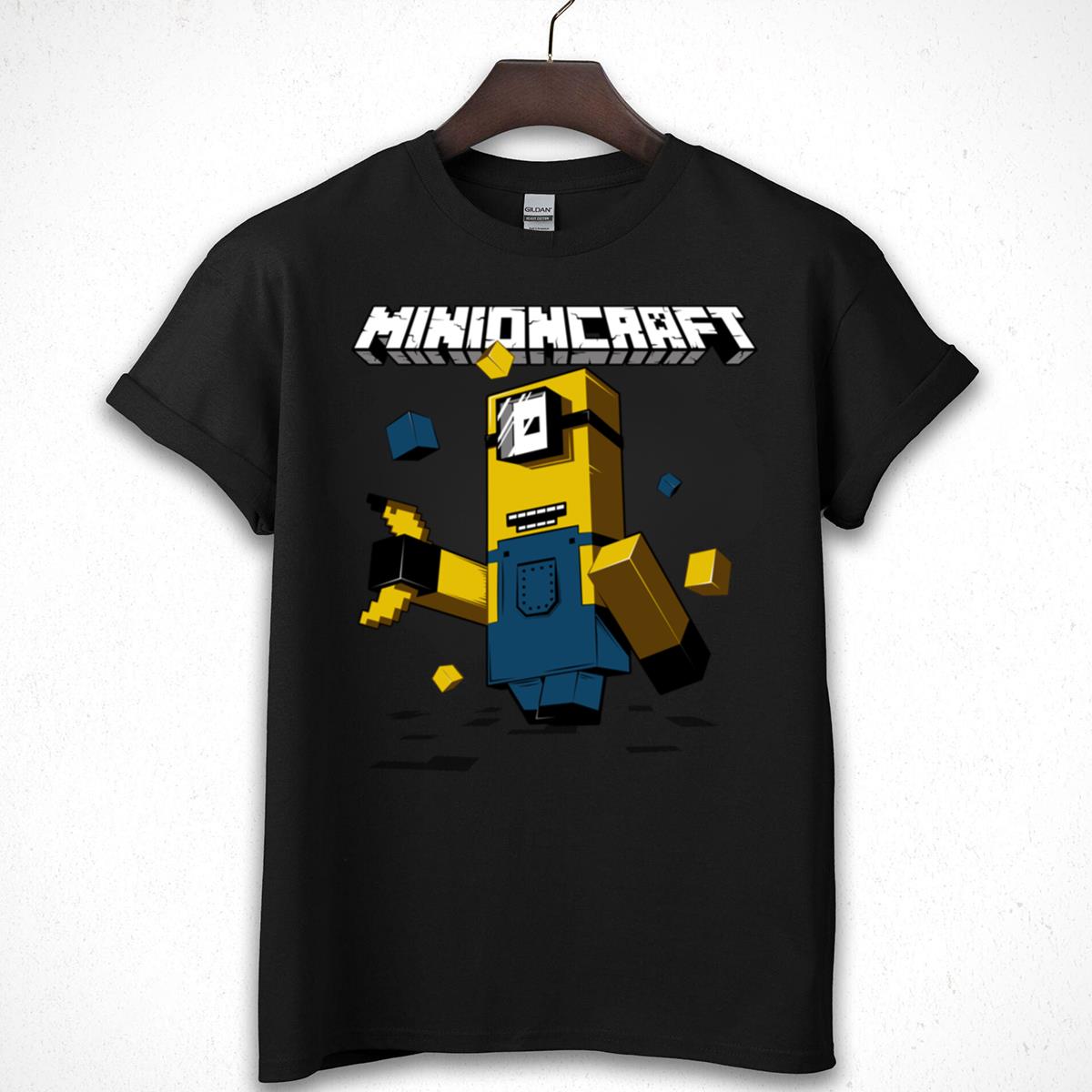 Minioncraft Block Pixel Art Funny Graphic Tee