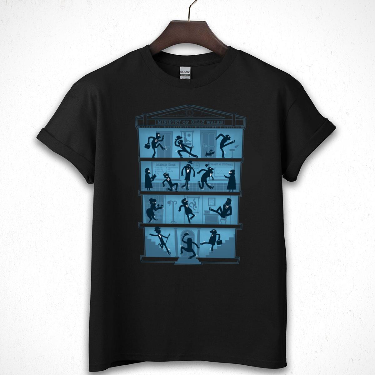 Ministry of Silly Walks Funny Graphic Tee Classic British Comedy T-Shirt