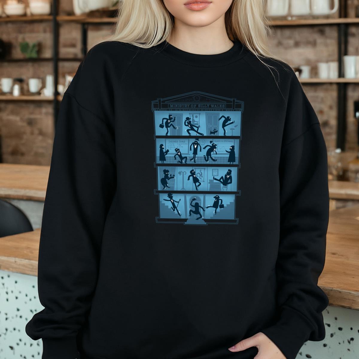 Ministry of Silly Walks Funny Graphic Tee Classic British Comedy T-Shirt