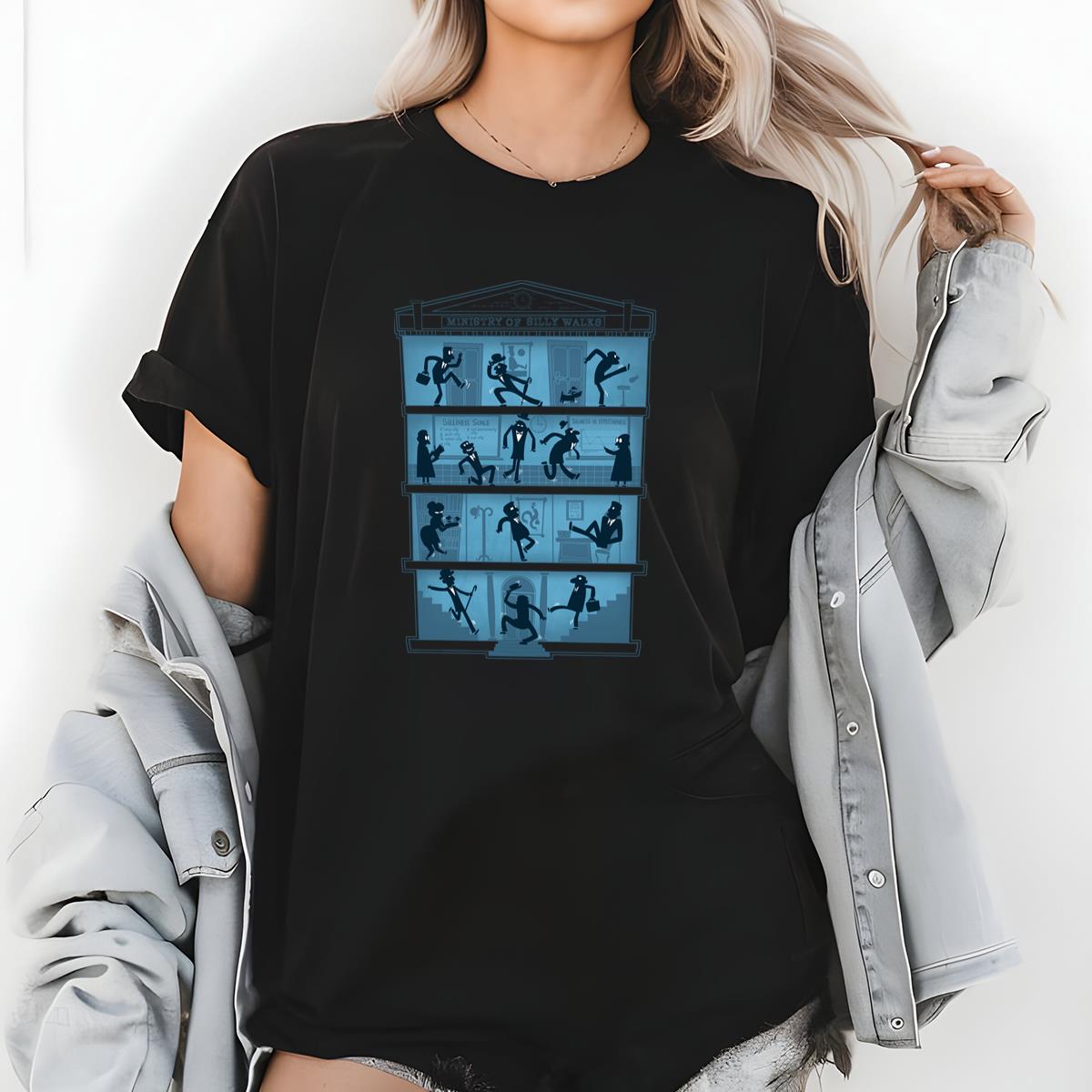 Ministry of Silly Walks Funny Graphic Tee Classic British Comedy T-Shirt
