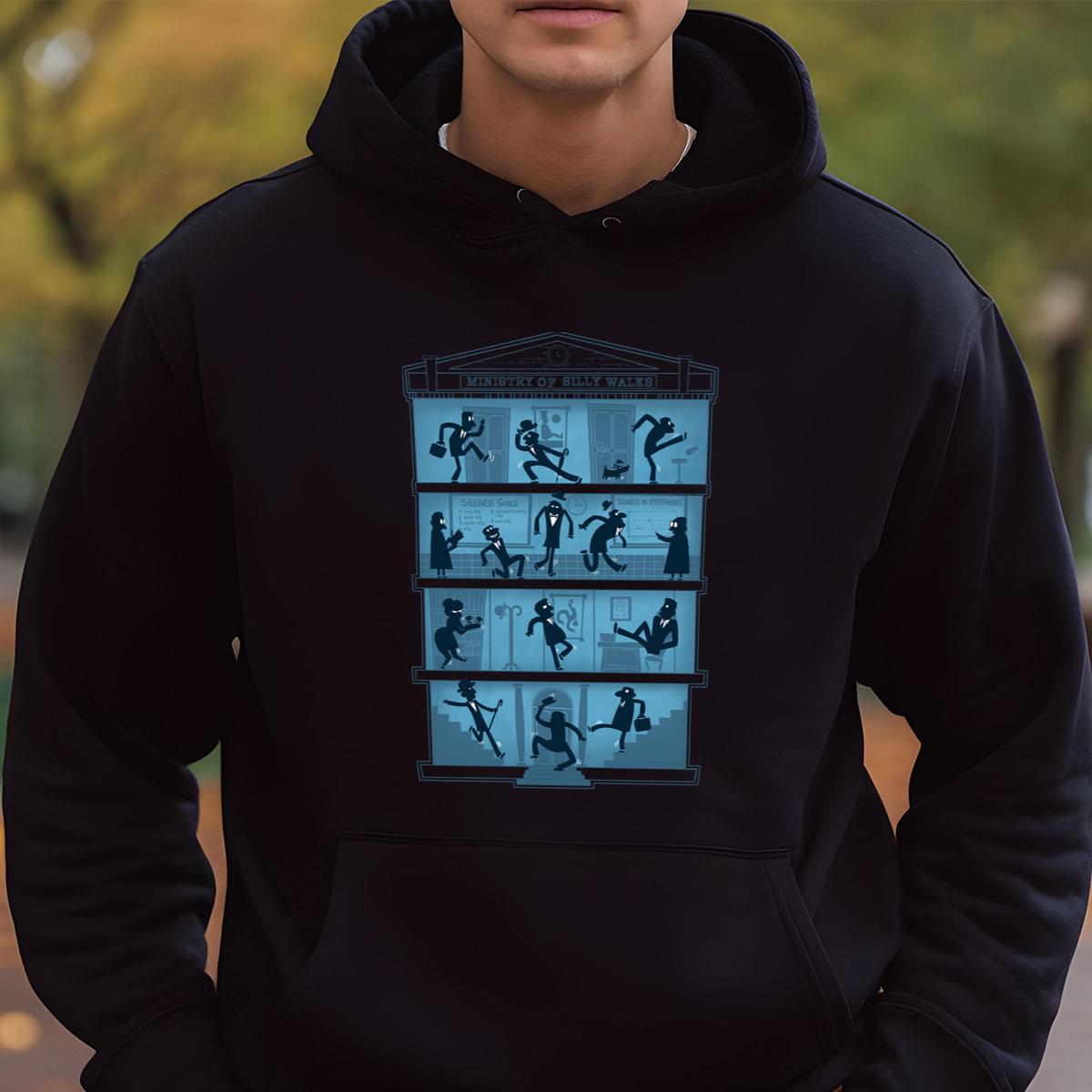 Ministry of Silly Walks Funny Graphic Tee Classic British Comedy T-Shirt