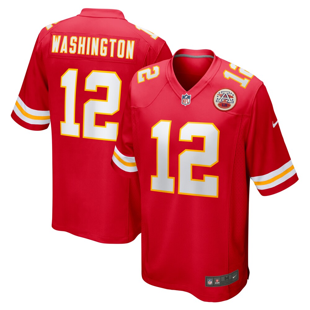 Montrell Washington Kansas City Chiefs Team Game Jersey |  Red