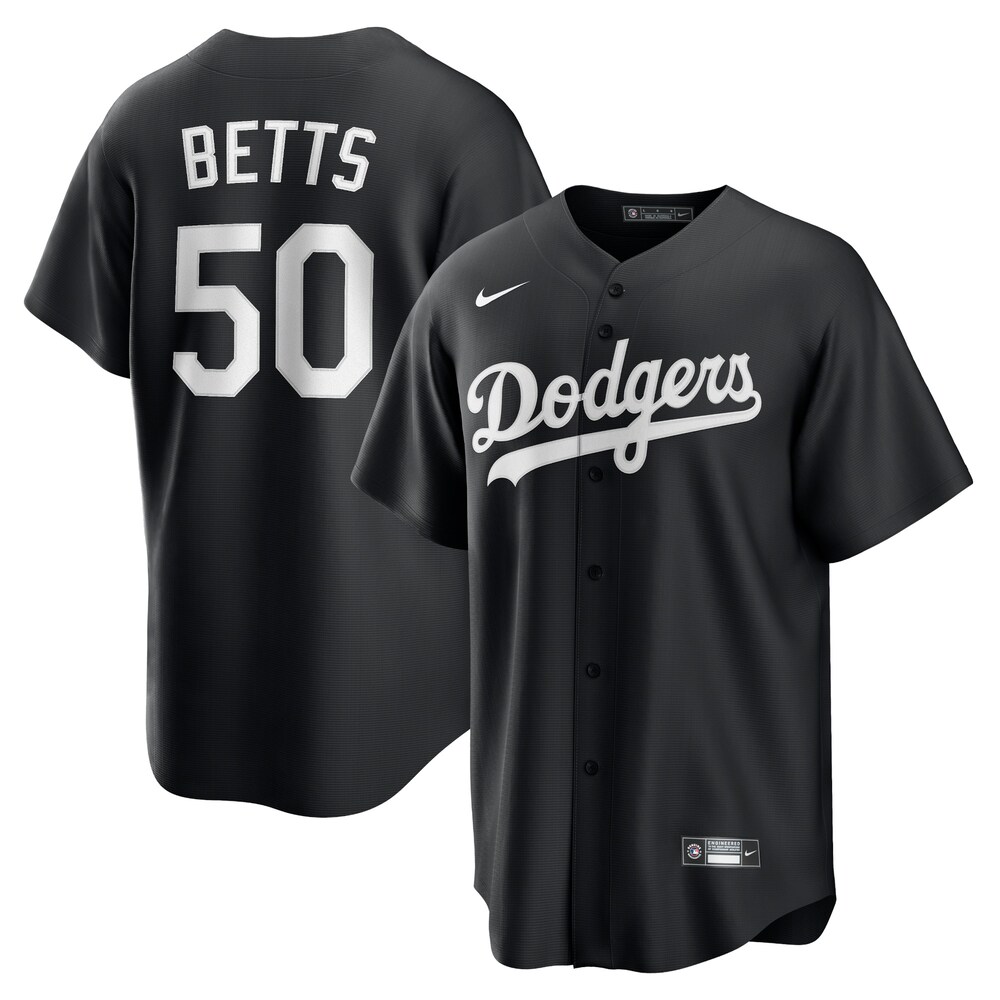 Mookie Betts Los Angeles Dodgers Nike Official Replica Player Jersey - Black