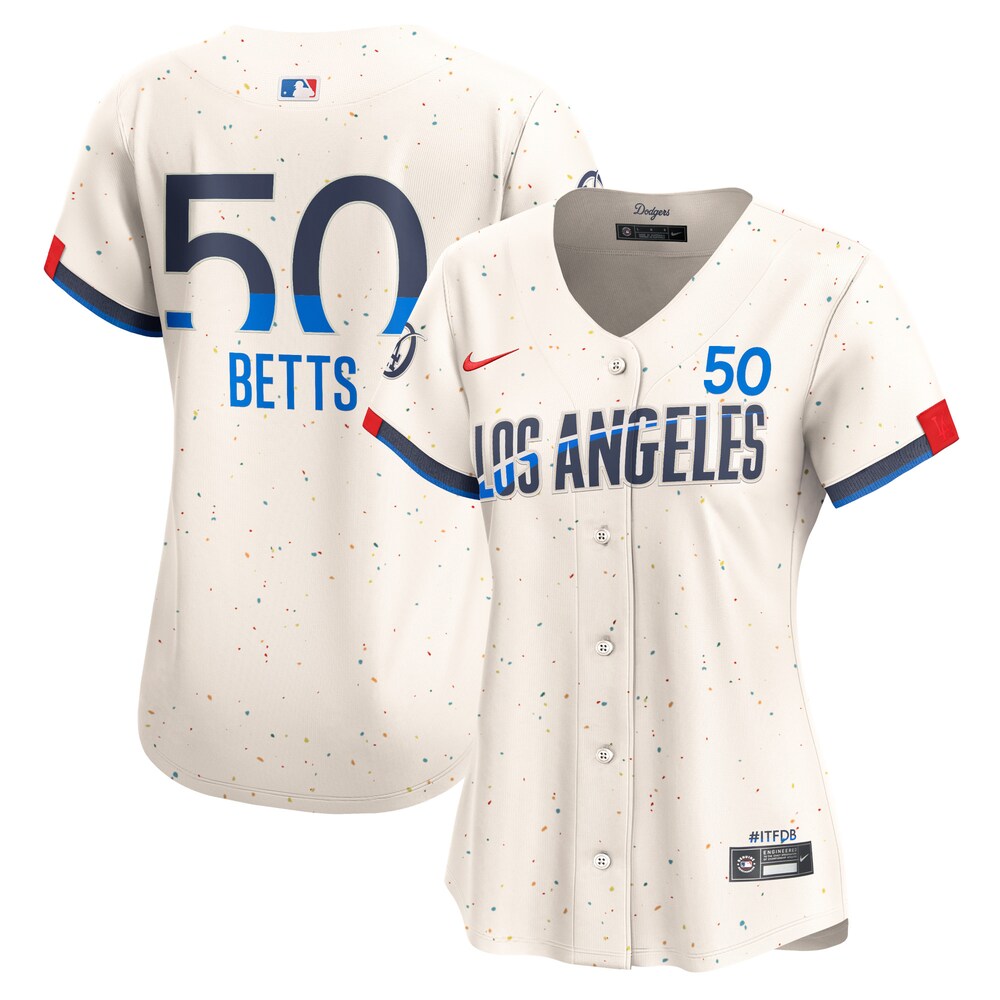 Mookie Betts Los Angeles Dodgers Nike Women's 2024 City Connect Limited Player Jersey - Cream