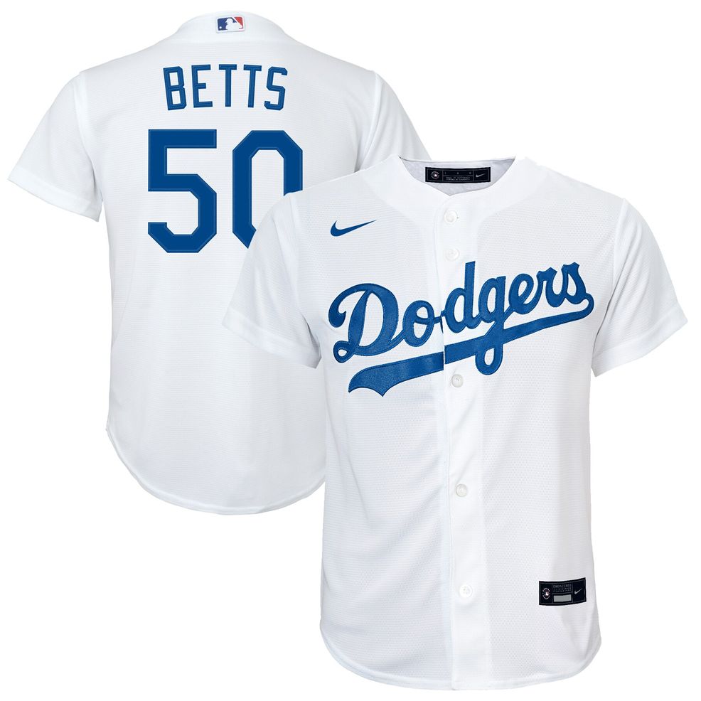 Mookie Betts Los Angeles Dodgers Nike Youth Home Replica Player Jersey &#8211; White