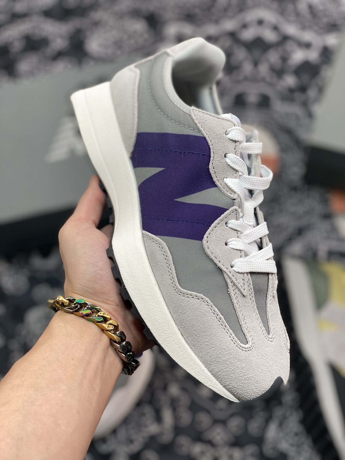 New Balance 327 Purple Grey Shoes