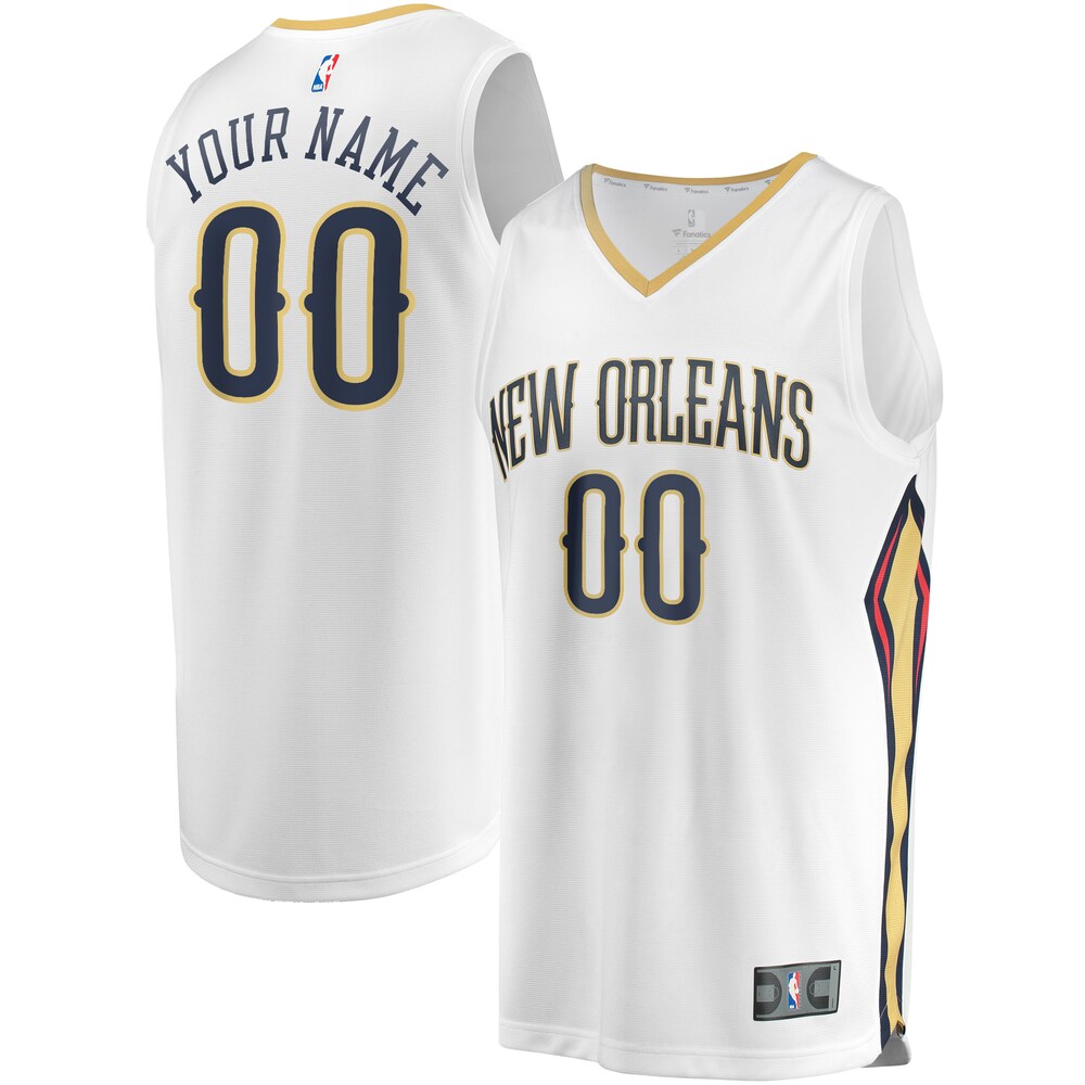 New Orleans Pelicans Fanatics Branded Unisex Custom Fast Break Jersey - Association Edition - White