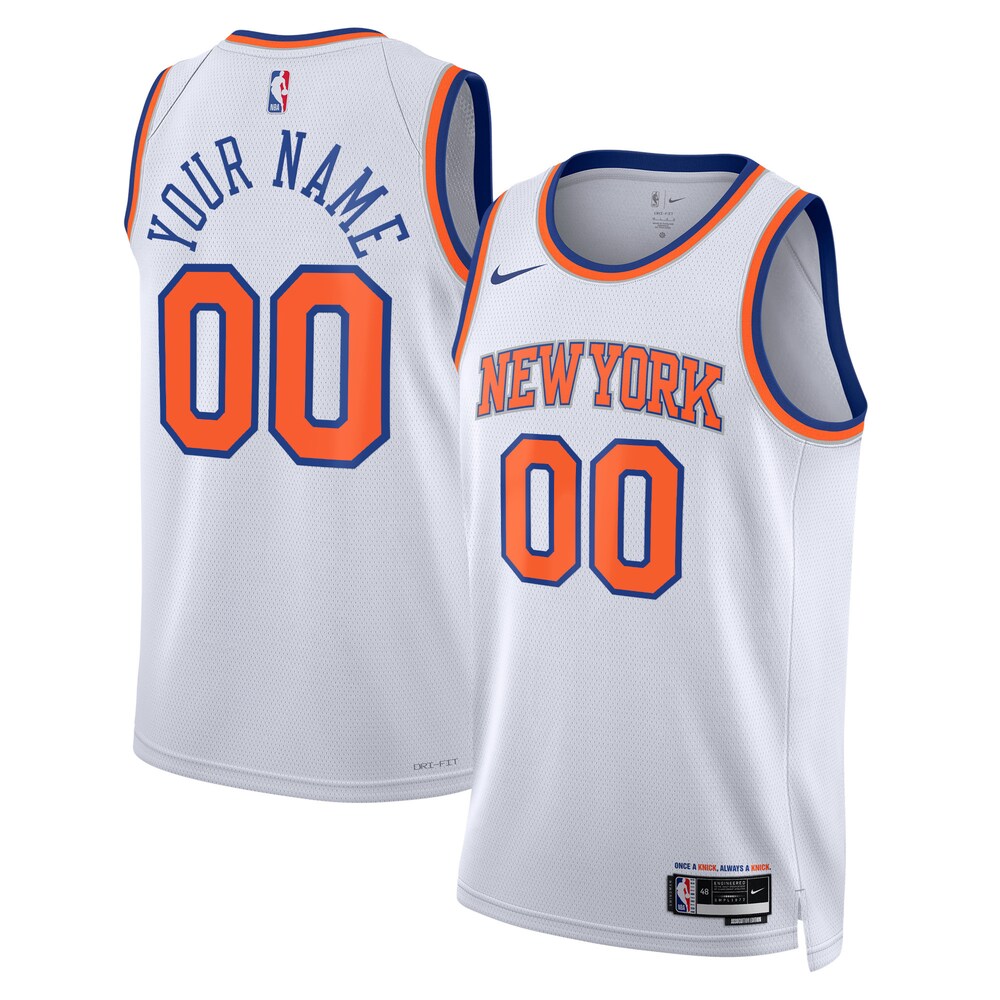 New York Knicks Nike Unisex Swingman Custom Jersey White - Association Edition