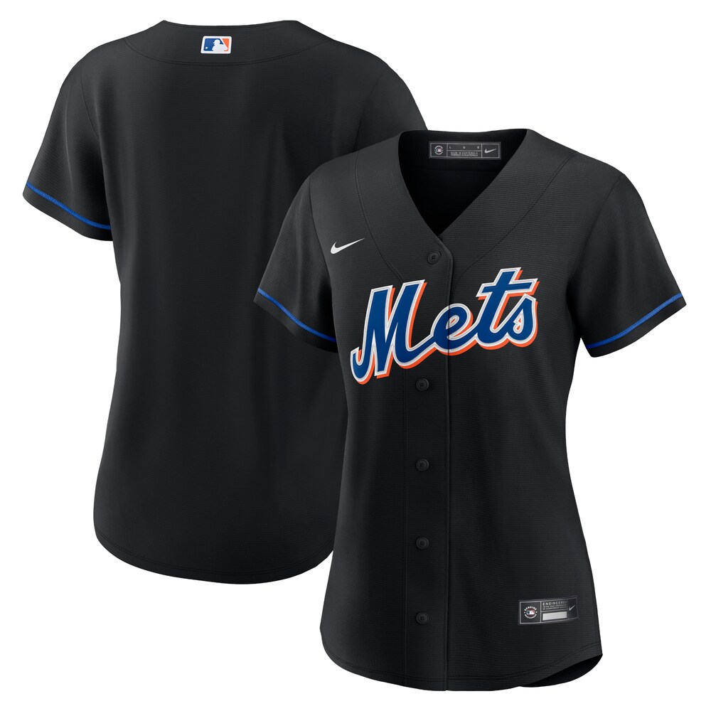 New York Mets Women's 2022 Alternate Replica Team Jersey - Black