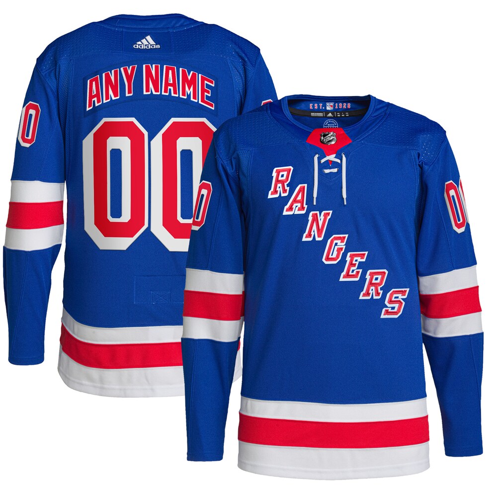 New York Rangers  Home  Primegreen Authentic Custom Jersey | Royal