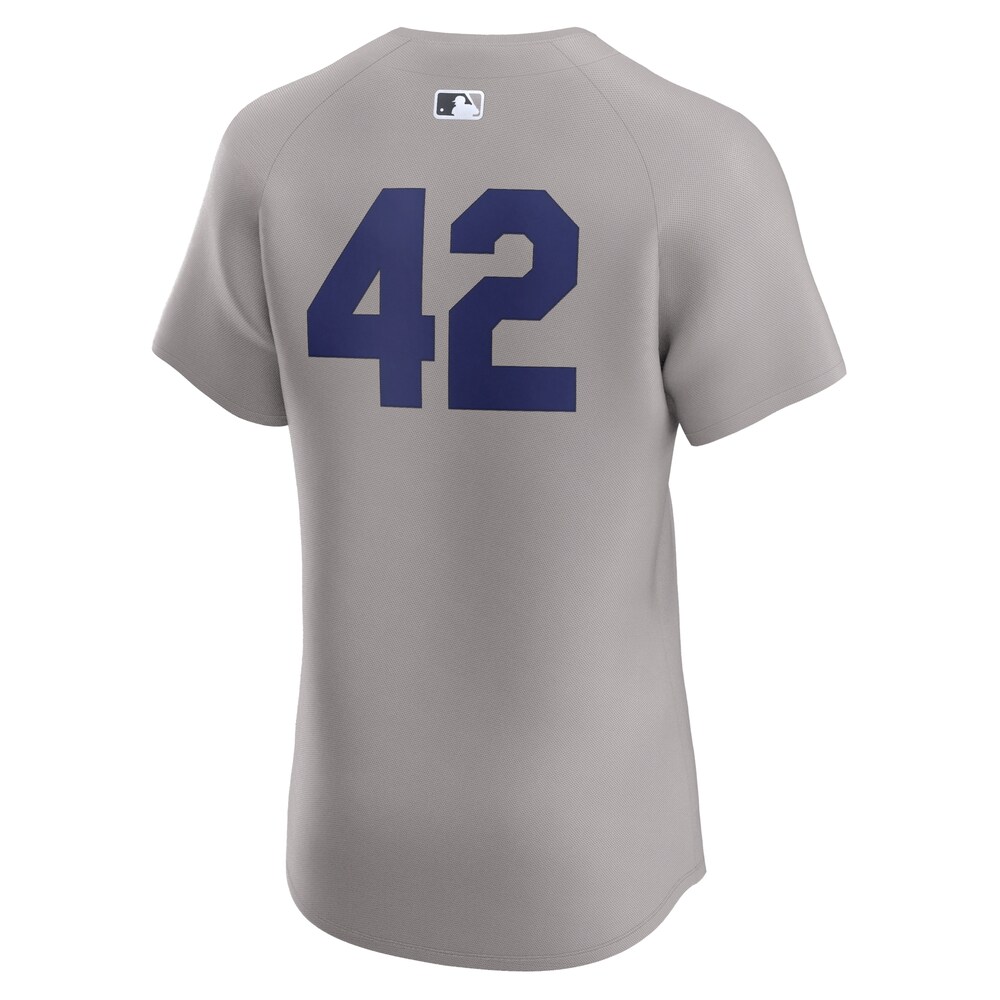 New York Yankees Nike Road 2024 Jackie Robinson Day Elite Jersey Gray