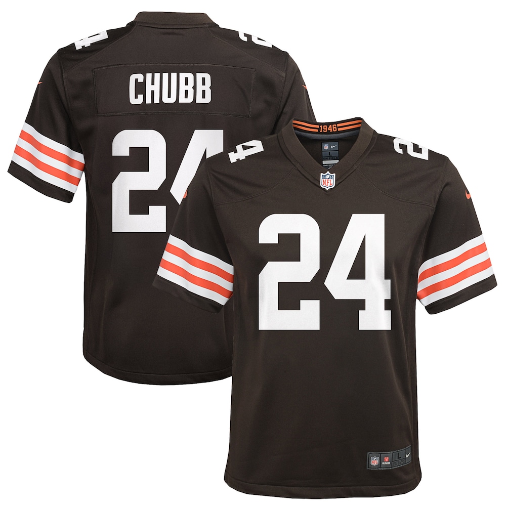 Nick Chubb Cleveland Browns Youth Game Jersey - Brown