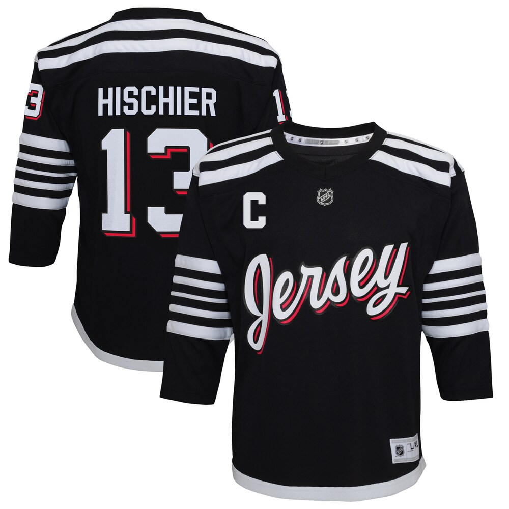 Nico Hischier New Jersey Devils Toddler 2021/22 Alternate Replica Player Jersey - Black