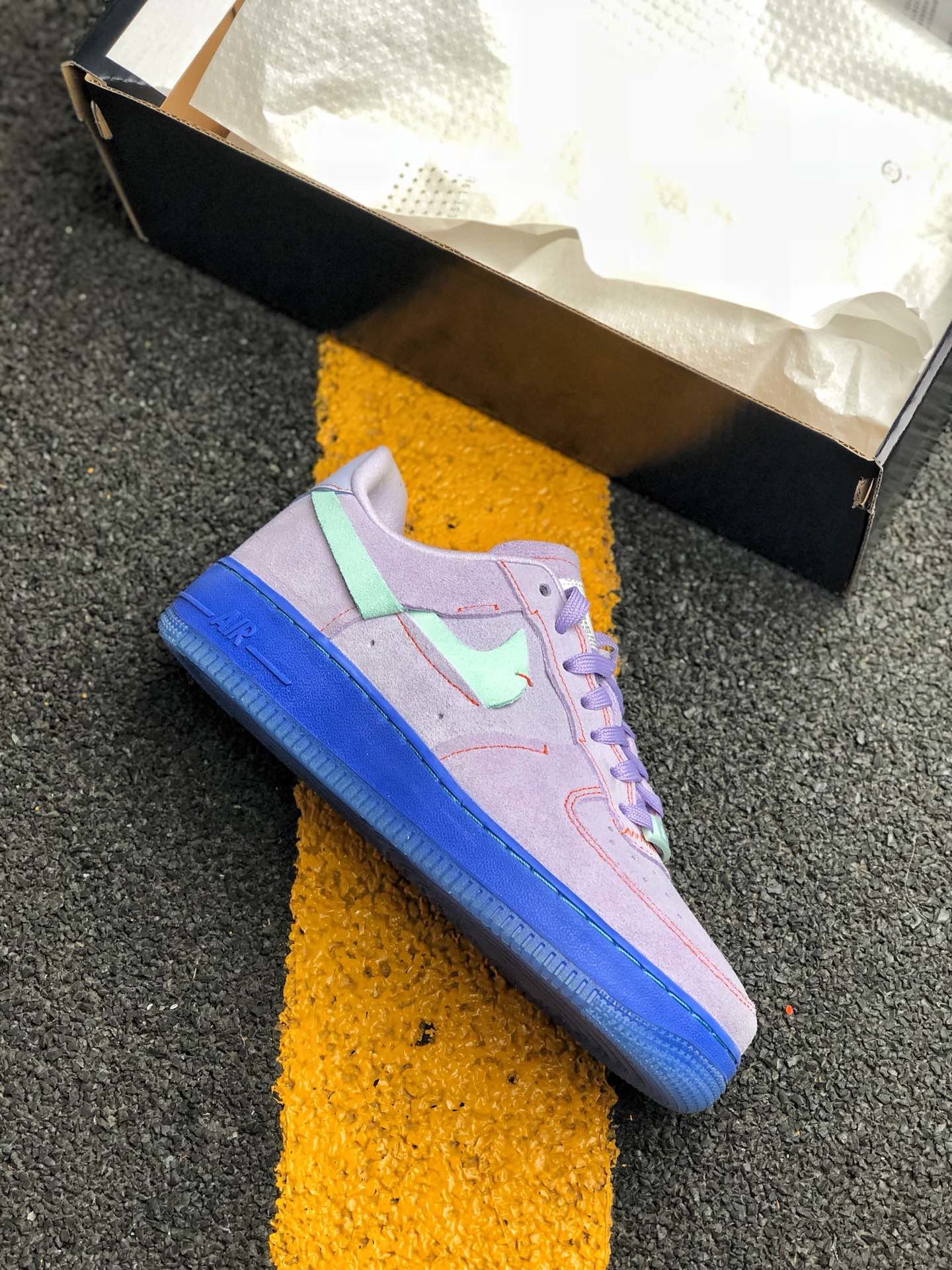 Nike Air AF Force 1 '07 Lux Purple Agate/Teal Tint-Rush Violet Shoes
