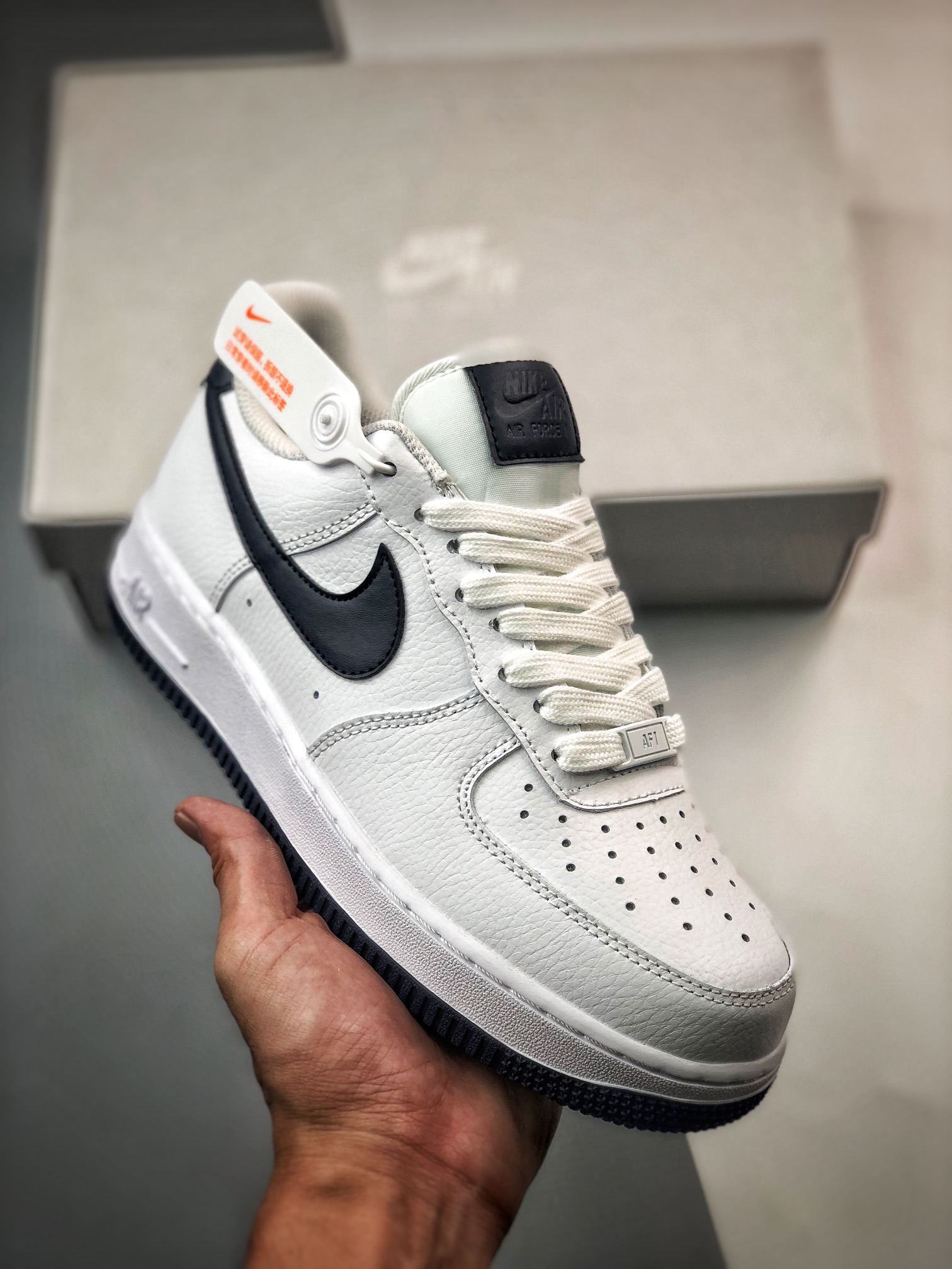 Nike Air AF Force 1 Low 07 White Obsidian AH0287-108 Shoes
