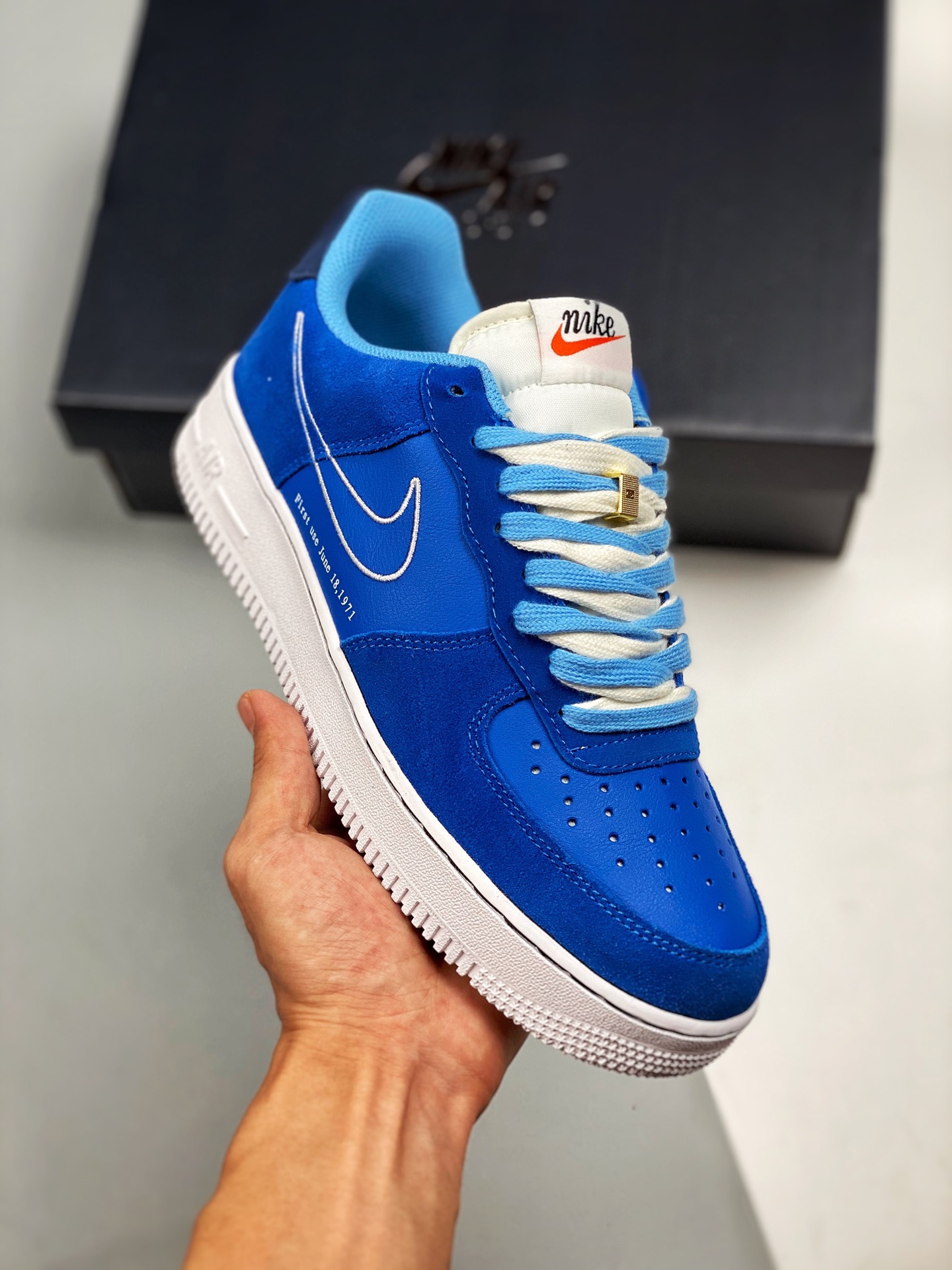 Nike Air AF Force 1 Low "First Use" University Blue/White Shoes